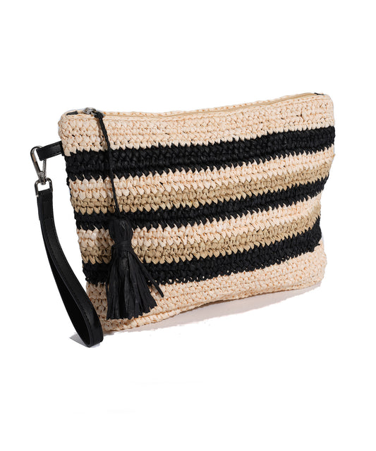 Striped Crochet Bikini Bag